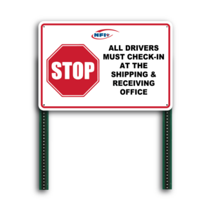 STOP Driver Check in Sign