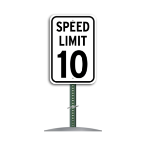 Speed Limit 10 Reflective Sign