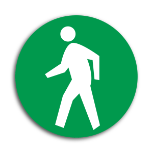 Pedestrian Walk Green Floor Vinyl - Image 1